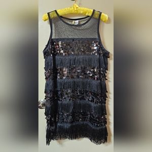 Divided Party Dress Black Sequin Dress Size Medium